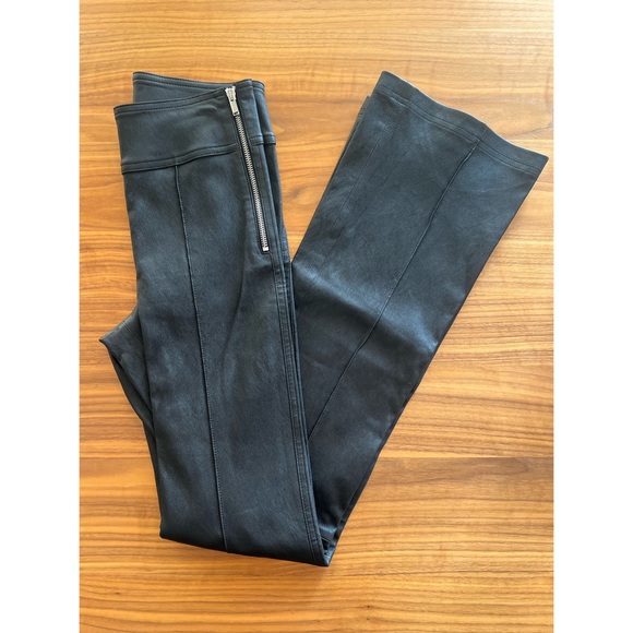 Helmut Lang Leather Bootcut Pants - Picture 2 of 8